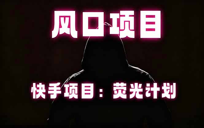 快手风口项目，荧光计划托管，长期稳定，适合批量做-dabaowz