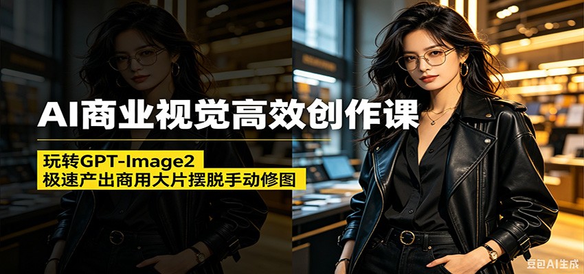 AI商业视觉高效创作课：玩转GPT-Image2，极速产出商用大片摆脱手动修图(更新)-dabaowz