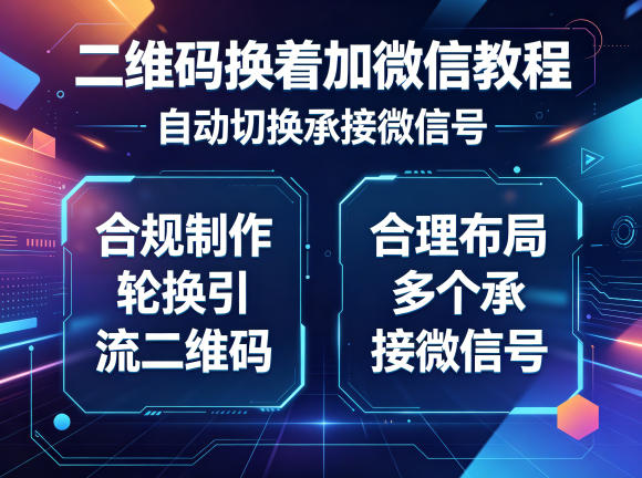 二维码换着加微信教程，自动切换承接微信号，合规制作轮换引流二维码，合理布局多个承接微信号-dabaowz