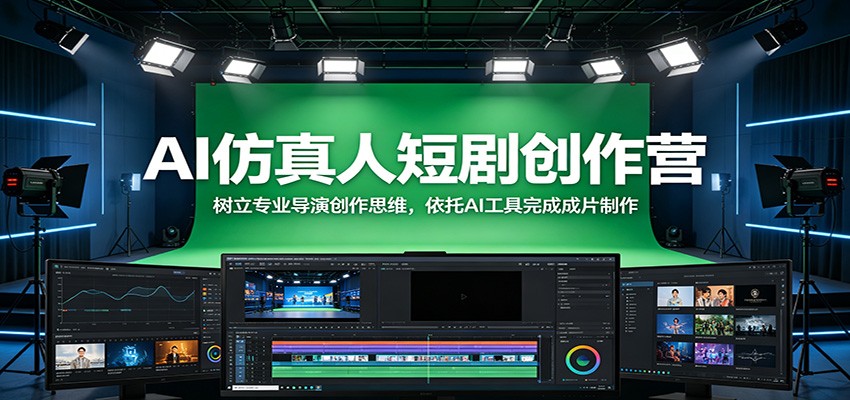 AI仿真人短剧创作营：树立专业导演创作思维，依托AI工具完成成片制作-dabaowz