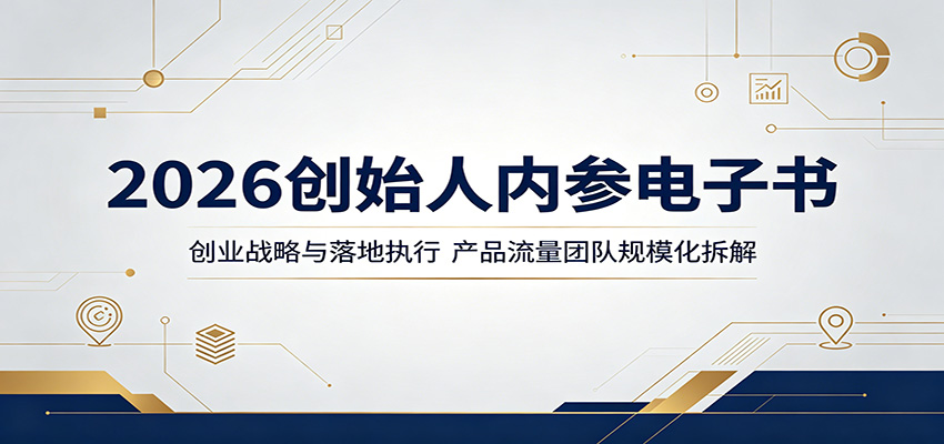 2026创始人内参电子书：创业战略与落地执行，产品流量团队规模化拆解-dabaowz
