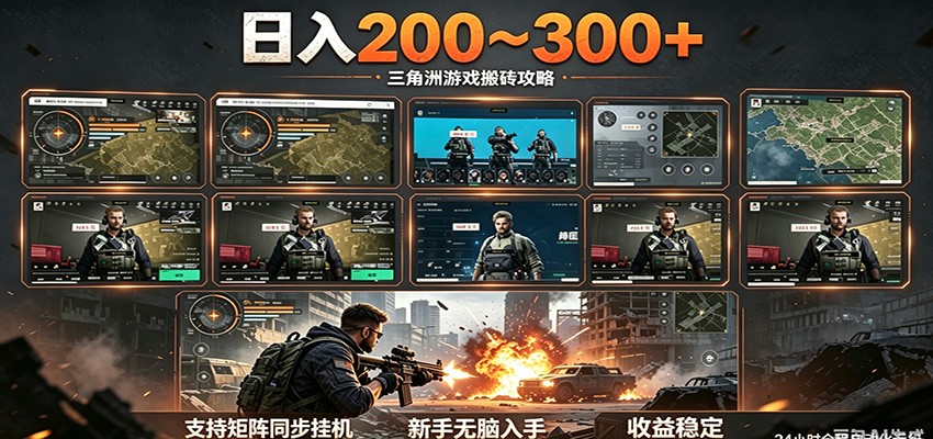 日入200~300+ 三角洲全自动搬砖项目，新手零门槛即可无脑入手-dabaowz