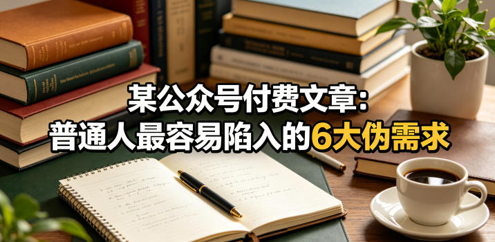 某公众号付费文章：普通人最容易陷入的6大伪需求-dabaowz
