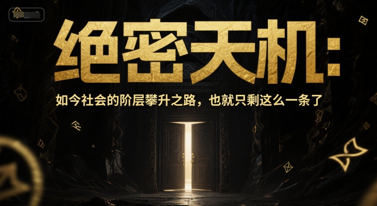 付费文章：绝密天机：如今社会的阶层攀升之路，也就只剩这么一条了-dabaowz