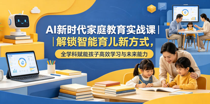 AI新时代家庭教育实战课｜解锁智能育儿新方式，全学科赋能孩子高效学习与未来能力-dabaowz