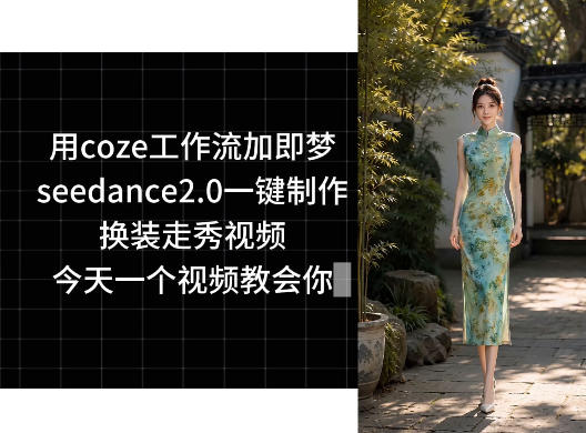 用coze工作流加即梦seedance2.0一键制作换装走秀视频，今天一个视频教会你-dabaowz