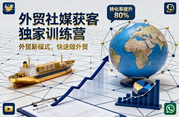 外贸社媒获客独家训练营，外贸新模式，快速做外贸(更新26年5月)-dabaowz