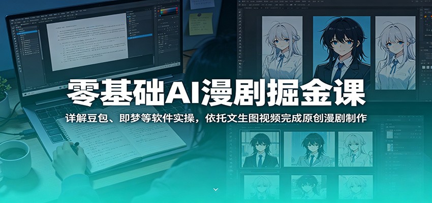 零基础AI漫剧掘金课：详解豆包、即梦等软件实操，依托文生图视频完成原创漫剧制作-dabaowz