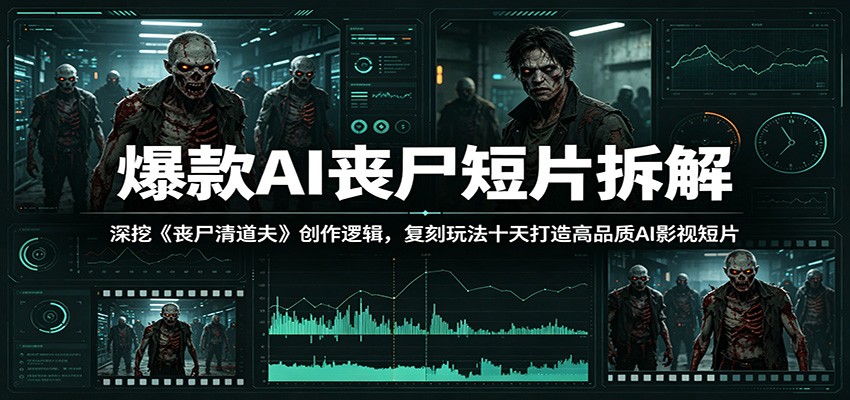 爆款AI丧尸短片拆解：深挖《丧尸清道夫》创作逻辑，复刻玩法快速打造高品质AI影视短片-dabaowz