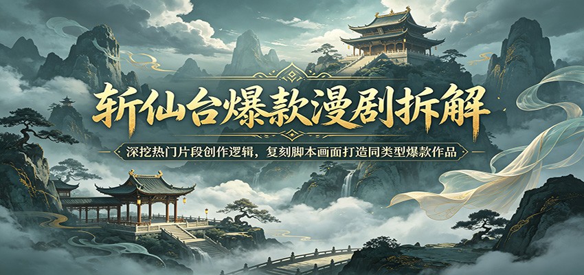 斩仙台爆款漫剧拆解：深挖热门片段创作逻辑，复刻脚本画面打造同类型爆款作品-dabaowz
