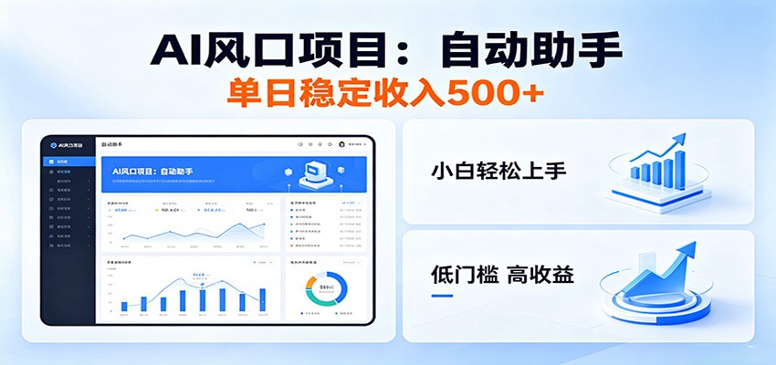 全新AI自动助手项目，低门槛入局，每日稳定收益500以上-dabaowz
