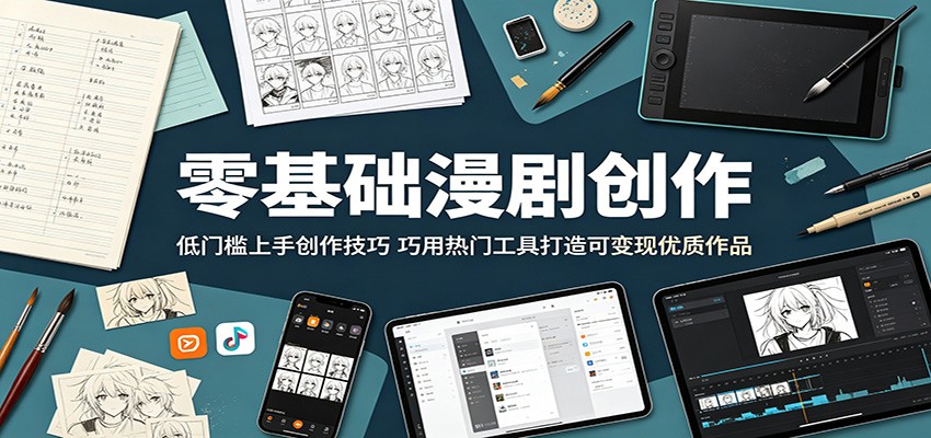 零基础漫剧创作：低门槛上手创作技巧，巧用热门工具打造可变现优质作品-dabaowz