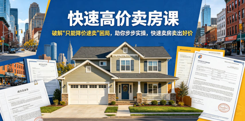 快速高价卖房课，破解“只能降价速卖”困局，助你步步实操，快速卖房卖出好价(更新2026)-dabaowz