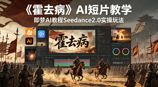 《霍去病》AI短片教学，即梦AI教程Seedance2.0实操玩法-dabaowz