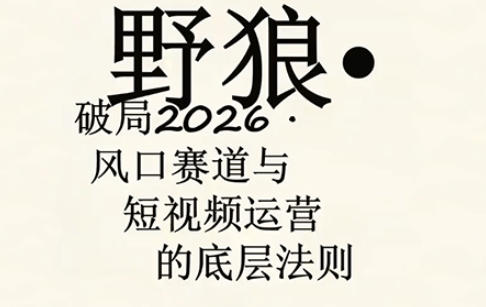 野狼团队·多平台实操运营课，覆盖AI口播、服装、好物、漫剪等热门玩法(更新4月29日)-dabaowz