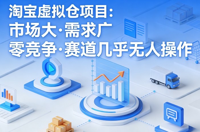 淘宝虚拟仓项目，市场大，需求广，零竞争，赛道几乎没人操作(更新0410)-dabaowz