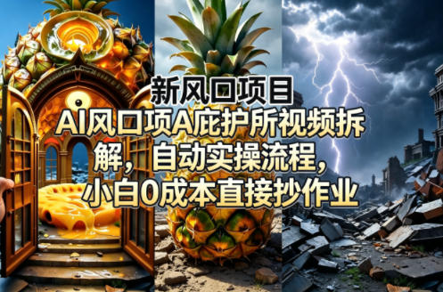 新风口项目AI庇护所视频拆解，自动实操流程，小白0成本直接抄作业-dabaowz