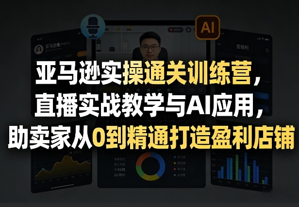 亚马逊实操通关训练营，直播实战教学与AI应用，助卖家从0到精通打造盈利店铺(更新4月29日)-dabaowz