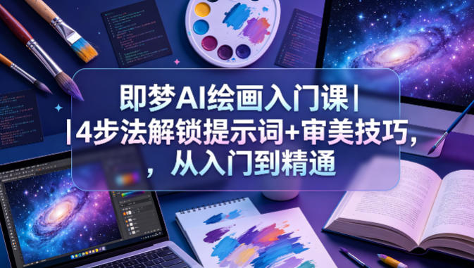 即梦AI绘画入门课｜4步法解锁提示词+审美技巧，从入门到精通-dabaowz