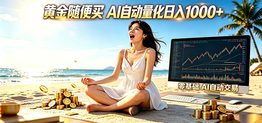 黄金随便买？AI自动外汇量化交易 在家当皇帝 日入1000+-dabaowz