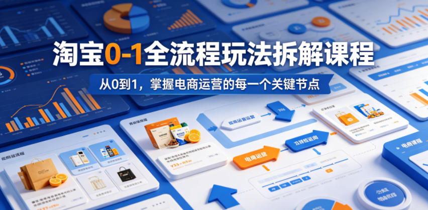 淘宝0-1全流程玩法拆解课程，从0到1，掌握电商运营的每一个关键节点-dabaowz
