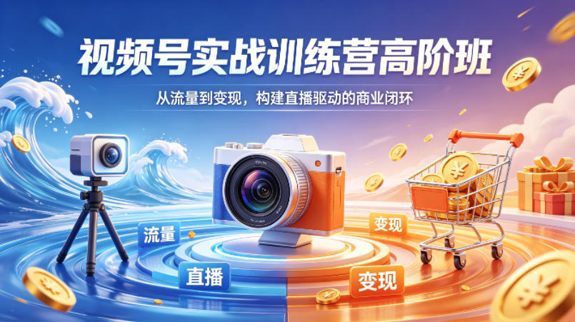 视频号实战训练营高阶班，从流量到变现，构建直播驱动的商业闭环(26年4月)-dabaowz