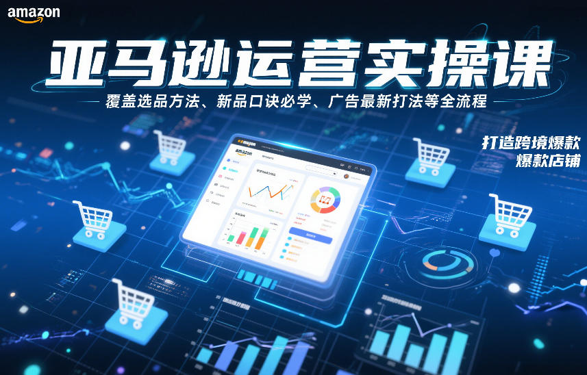 亚马逊运营实操课，覆盖选品方法、新品口诀必学、广告最新打法等全流程，打造跨境爆款店铺(更新4月)-dabaowz