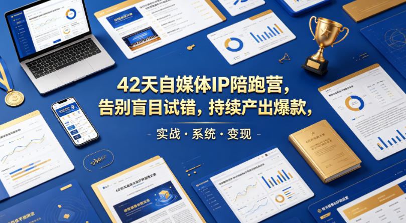 42天自媒体IP陪跑营，告别盲目试错，持续产出爆款，实战·系统·变现(更新2026)-dabaowz