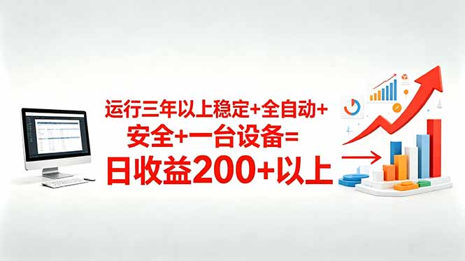 三年以上稳定+全自动+安全+一台设备=日收益200+-dabaowz