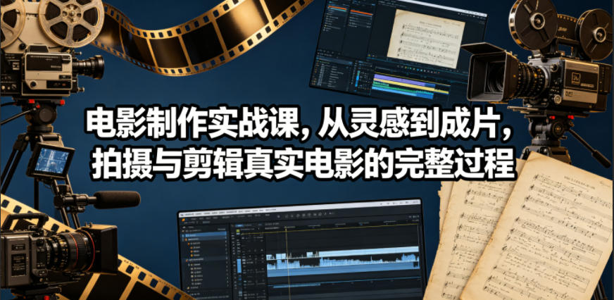 电影制作实战课，从灵感到成片，拍摄与剪辑真实电影的完整过程【原创双语字幕】-dabaowz