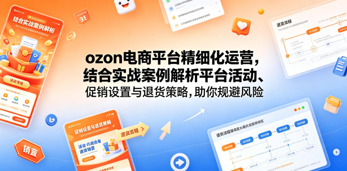 ozon电商平台精细化运营，结合实战案例解析平台活动、促销设置与退货策略，助你规避风险、提升销量-dabaowz