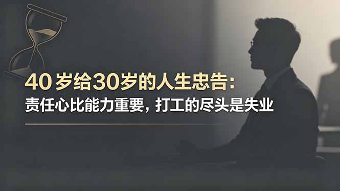 付费文章：40岁给30岁的人生忠告：责任心比能力重要，打工的尽头是失业-dabaowz