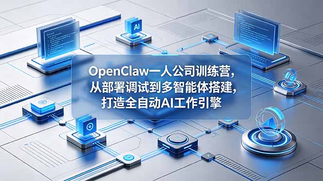 OpenClaw 一人公司训练营，从部署调试到多智能体搭建，打造全自动 AI 工作引擎-dabaowz