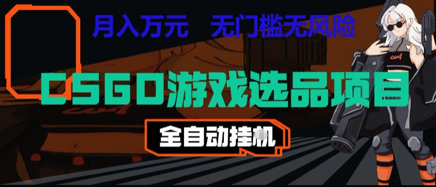 CSGO游戏自动扫货项目，全自动运行，月入1W，无风险，长期稳定可以做【揭秘】-dabaowz