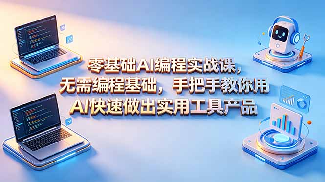 零基础AI编程实战课-更新，无需编程基础，手把手教你用AI快速做出实用工具产品-dabaowz