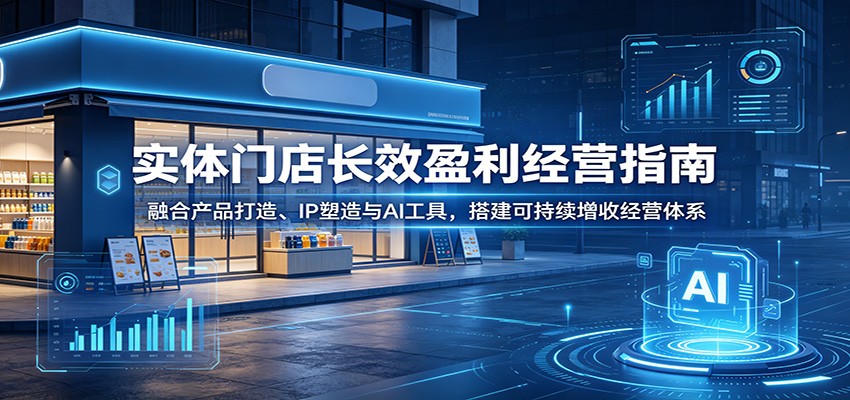 实体门店长效盈利经营指南：融合产品打造、IP塑造与AI工具，搭建可持续增收经营体系-dabaowz