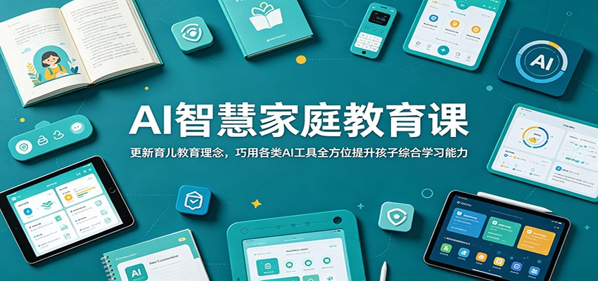 AI智慧家庭教育课：更新育儿教育理念，巧用各类AI工具全方位提升孩子综合学习能力-dabaowz