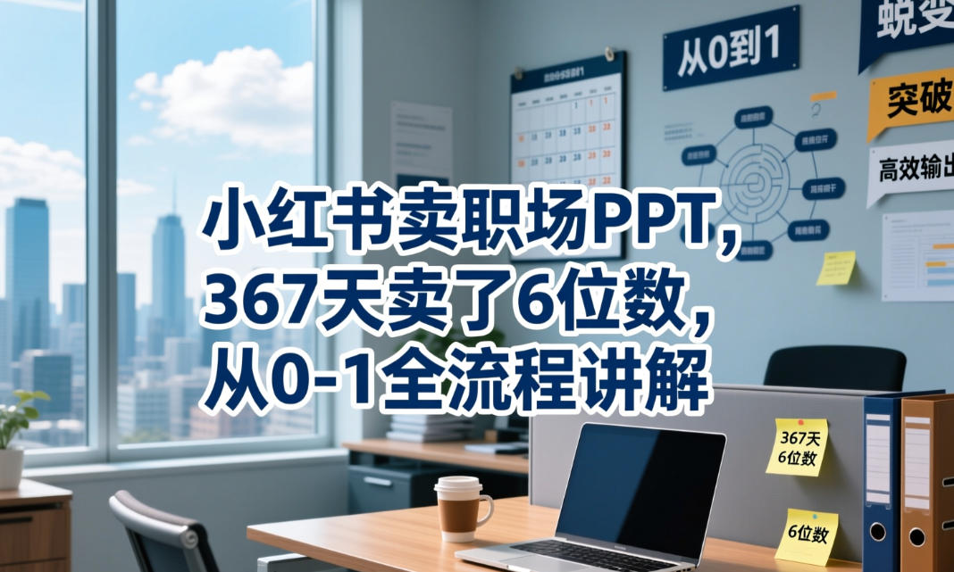 小红书卖职场PPT，367天卖了6位数，从0-1全流程讲解-dabaowz