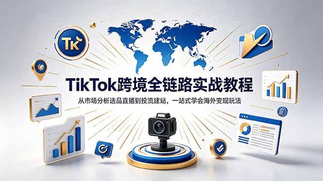 TikTok+独立站跨境基础全套教程，拆解平台盈利逻辑，新手从零跑通变现全流程-dabaowz