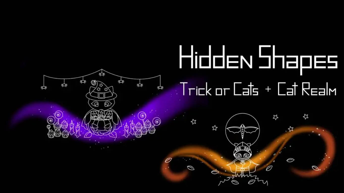 【美版】隐藏形状:猫界+捣蛋猫 Hidden Shapes: Cat Realm + Trick Or Cats 英语-dabaowz
