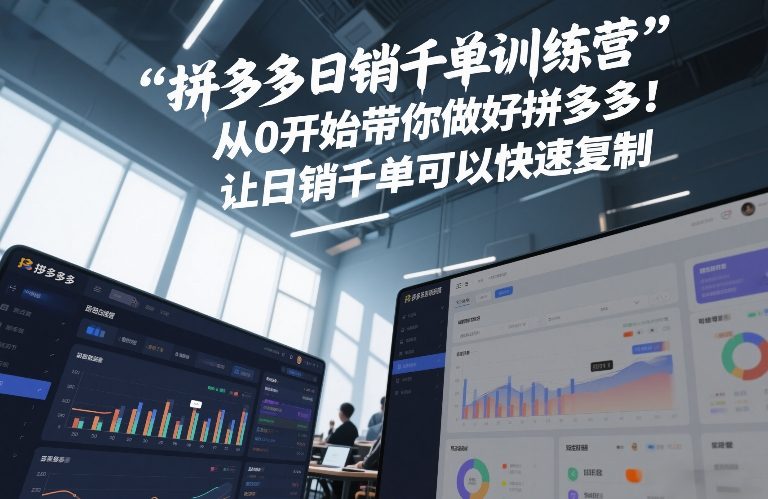 拼多多日销千单训练营，从0开始带你做好拼多多，让日销千单可以快速复制(更新26年4月)-dabaowz