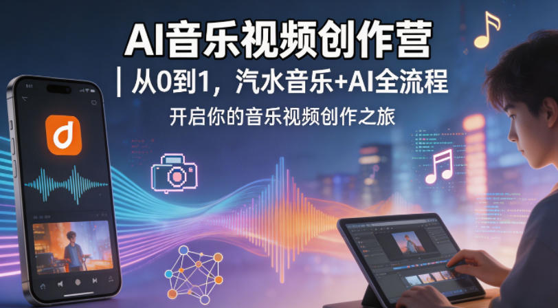 AI音乐视频创作营｜从0到1，汽水音乐+AI全流程，开启你的音乐视频创作之旅-dabaowz