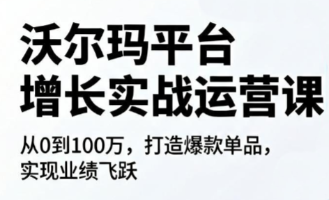 沃尔玛平台增长的实战运营课-dabaowz