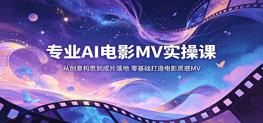 专业AI电影MV实操课：从创意构思到成片落地，零基础打造电影质感MV-dabaowz