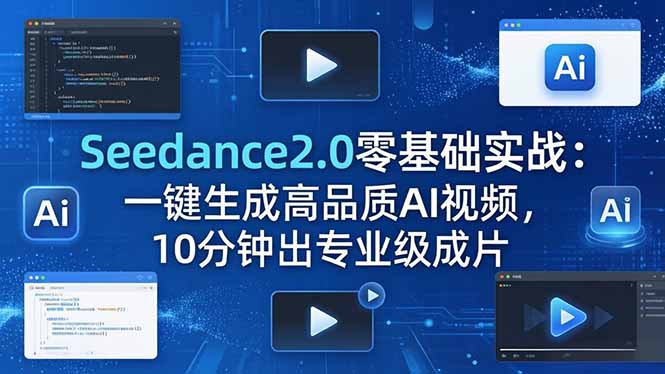 Seedance2.0零基础实战：一键生成高品质AI视频，10分钟出专业级成片-dabaowz
