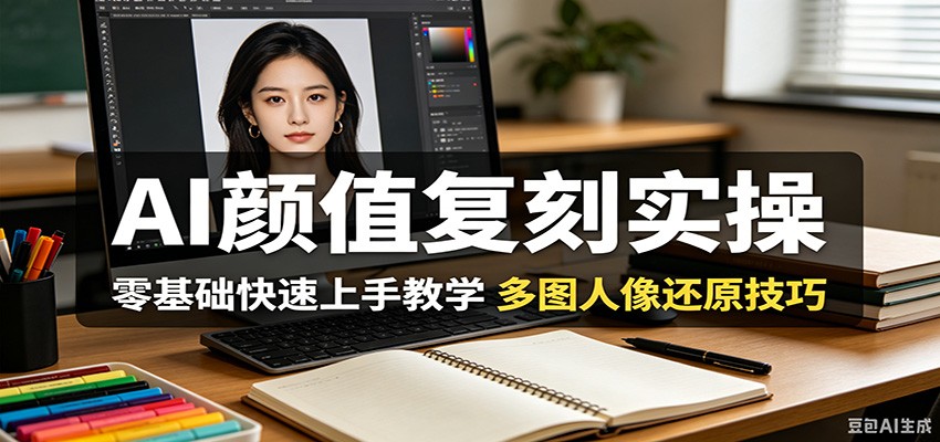 AI颜值复刻实操，零基础快速上手教学，多图人像还原技巧-dabaowz