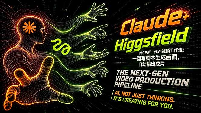 Claude+Higgsfield MCP新一代AI视频工作流：一键写脚本生成画面，自动输出成片-dabaowz