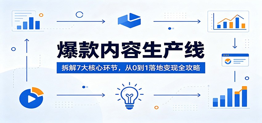 爆款内容生产线：拆解7大核心环节，从0到1落地变现全攻略-dabaowz