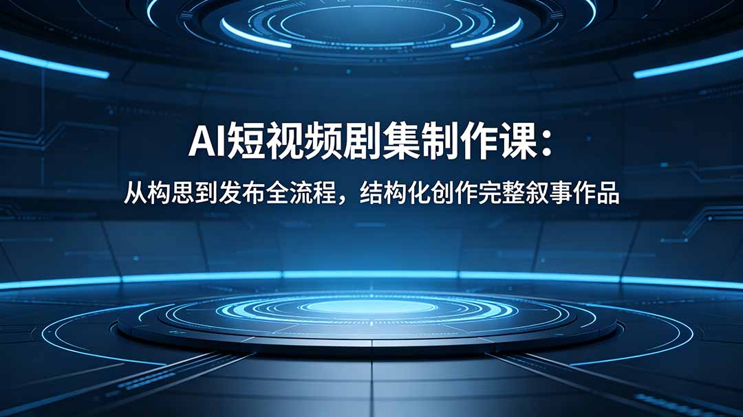 AI短视频剧集制作课：从构思到发布全流程，结构化创作完整叙事作品-dabaowz