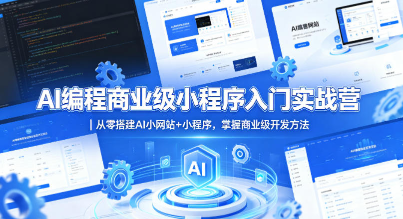 AI编程商业级小程序入门实战营｜从零搭建AI小网站+小程序，掌握商业级开发方法-dabaowz